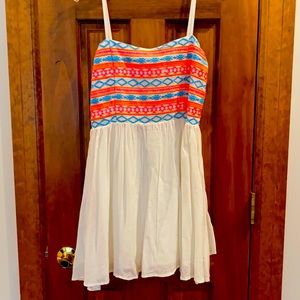 New dress from Nordstrom. White with bright colored top.